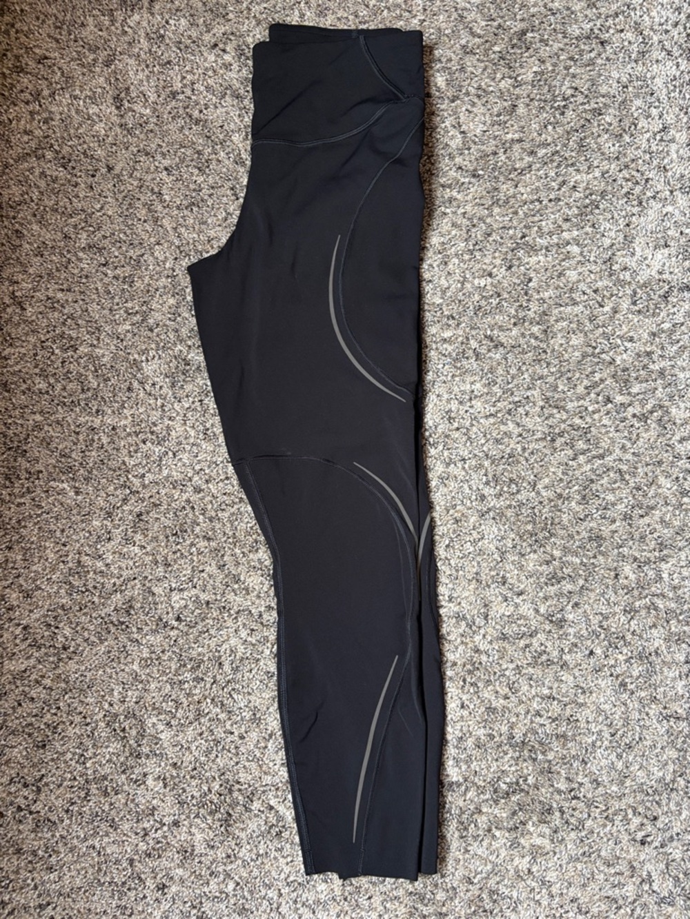 lululemon athletica Black Reflective-Detail Leggings - Base pace 25 inch